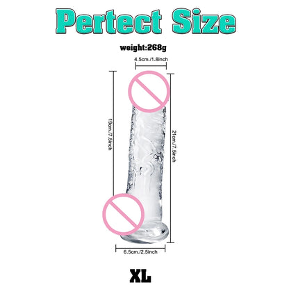 4 Size Transport Silicone Dildo Fake Dick for Women Artificial Penis with Suction Cup Female Masturbation Adult Sex Toy for 18+