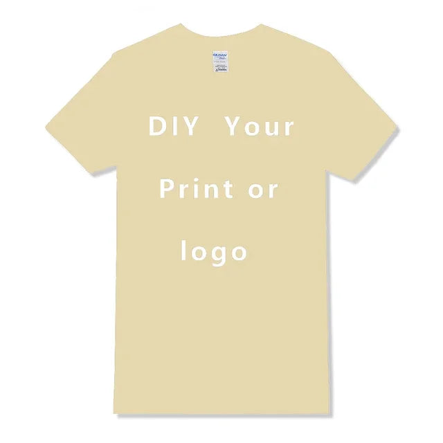 EU size 100% pure cotton custom T-shirt front and back team school uniform store logo text photo for men's personalized high-end