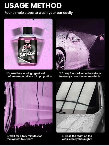 Pink Foaming Extreme Bodywash & Wax Foaming Car Wash Soap, (Works with Foam Cannons/Guns or Bucket Washes) For Cars, Trucks