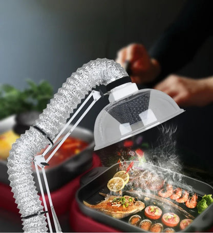 Home Barbecue Smoke Exhaust Fan Indoor Hotpot Smoke Exhaust Fan Outdoor Barbecue Folding Arm Equipment
