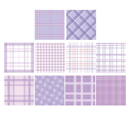 200Sheets Grid Pad Paper  8*8cm Aesthetic Non-Adhesive Plaid Design for Journaling, Planners & Study Notes, Stylish School-Style
