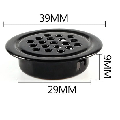 10 Pcs Cabinet Air Vent Grill Cover Metal Cupboard Round Ducting Ventilation 19-53mm For Home Decoration Hardware Accessories