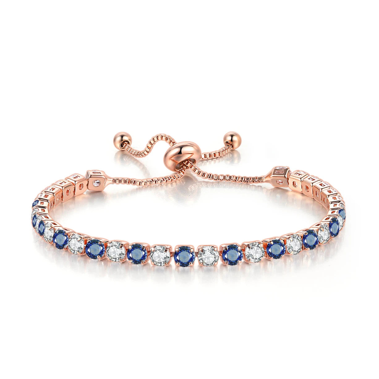 Adjustable Colorful Birthstone Tennis Bracelets for Women 4MM Crystal Bangle Female Hand Chain Trend Jewelry Accessories H133