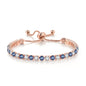 Adjustable Colorful Birthstone Tennis Bracelets for Women 4MM Crystal Bangle Female Hand Chain Trend Jewelry Accessories H133