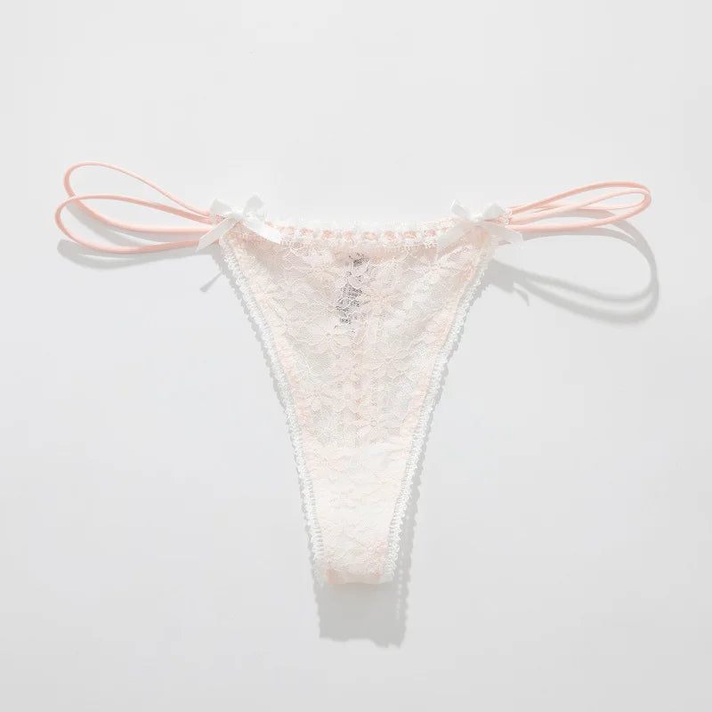 Lace Bow Panties sexy female lingerie Daily Wear Home Wear Solid underwear women Low Waist Panties Breathable трусы женские