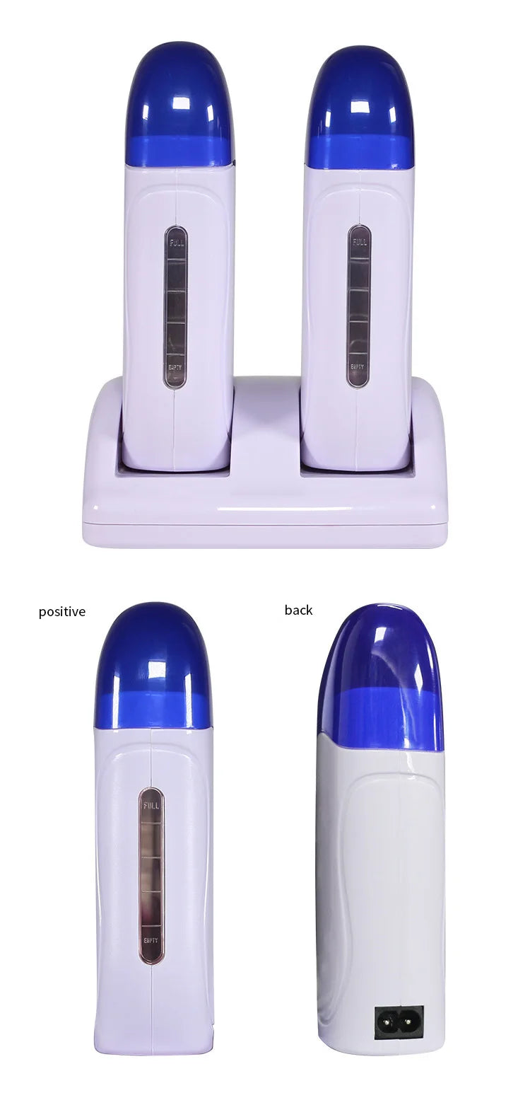 Wax Warmer for Hair Removal Double Depilatory Roll On Wax Heater Mild Home Waxing Machine Suitable for Arm Legs Face Back Armpit