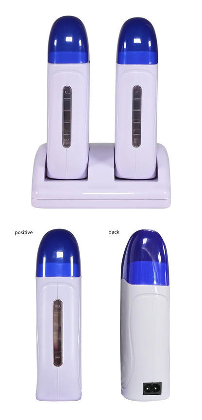 Wax Warmer for Hair Removal Double Depilatory Roll On Wax Heater Mild Home Waxing Machine Suitable for Arm Legs Face Back Armpit