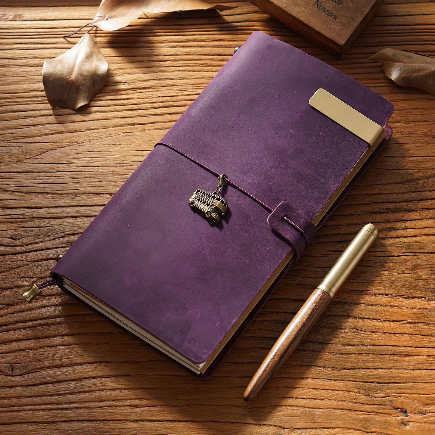 Fromthenon Leather TN Travel Notebook Handbook Diary First Layer Cowhide Diary Handbook Notes Handmade Loose-leaf Notebook