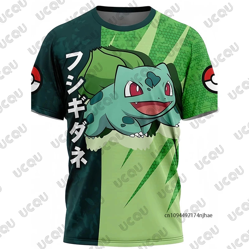 3D Full Print T-shirt Boys Girls Purple Lightning Anime Casual Oversized Children Short Sleeve Tops