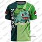 3D Full Print T-shirt Boys Girls Purple Lightning Anime Casual Oversized Children Short Sleeve Tops