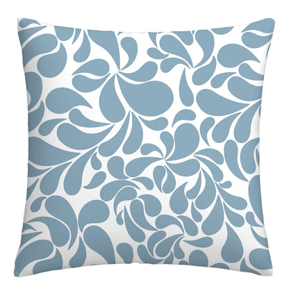 Lake blue white geometric linen pillowcase sofa cushion cover home decoration can be customized for you 40x40 45x45 50x50 60x60