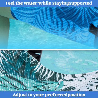Sloosh Leaf Design Floating Lounger Inflatable Pool Chair for Adults Portable Summer Float Beach Lake & Pool Parties
