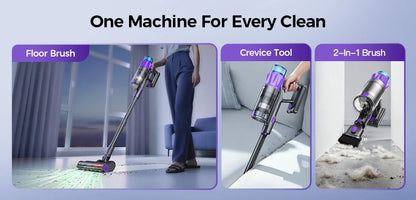 RedKey P9 Pro 650W 75KPA Suction Power Cordless Vacuum Cleaner 70 Mins Runtime Versatile Stick Vacuum for Home&Car Floor Cleaner