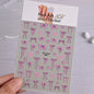 1pcs 5D White Lace Bowknot Nail Art Sticker Sweet Pearl  Bow Ribbon Self-Adhesive Nail Slider DIY Luxury Nail Decorations Decals