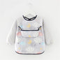Newborn Baby Bibs Blouse Waterproof Long-sleeved Reverse Dressing Infant Eating Clothes Apron Bib Protective Clothing 0-2Years