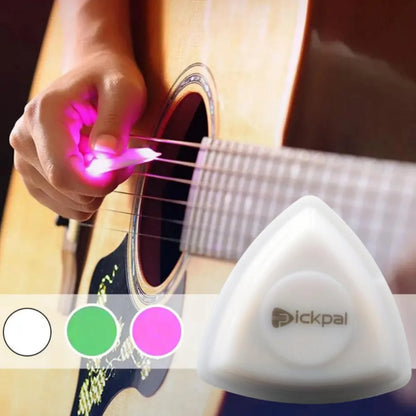 Miwayer LED Luminous Guitar Pick - ABS Electric Guitar Picks With Three-Color Light Options (White/Green/Purple)