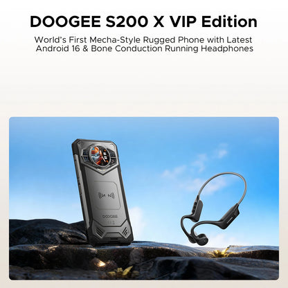 DOOGEE S200 X 5G Rugged Phone 48GB 512GB 6.72" FHD+ 120Hz MTK Dimensity 7050 10100mAh Battery Android 16 NFC Smartphone