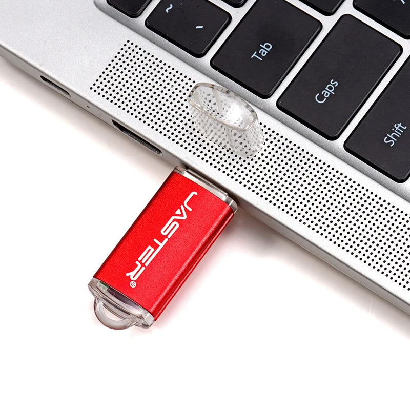 JASTER High Speed USB 2.0 Flash Drive Mini Plastic Pendrive 128M 4GB 16GB 32GB 64GB 128GB With Keychain Memory Stick Pen Drive