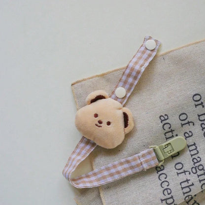 1PCS Cute Bear Baby Pacifier Clip Chain Dummy Holder Soother Pacifier Clips Strap Nipple Holder Infant Feeding Babies Accessorie
