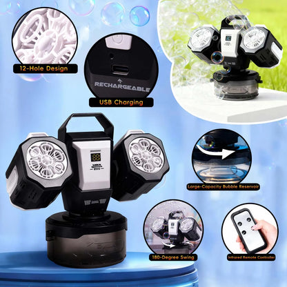 2026 Bubble Machine: Remote Control, Rgb Lights, 1800Mah Rechargeable Type-C |   No Bubble Solution