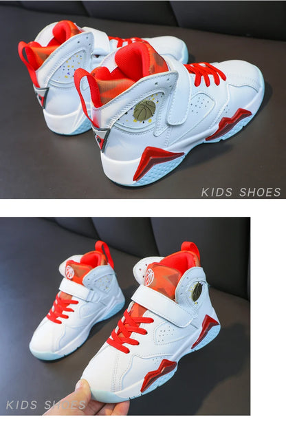 2025 Children's Basketball Shoes for Boys Non-slip Breathable Comfortable Sport Shoes Boys Outdoor Training Basketball Sneakers