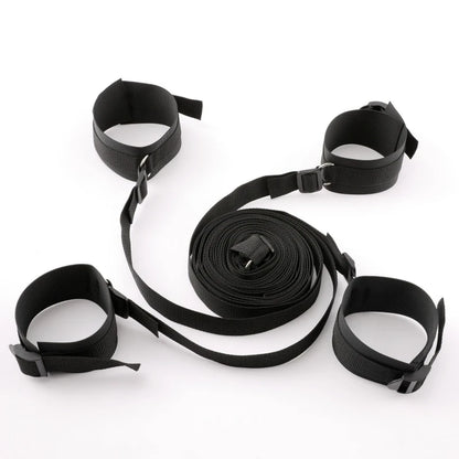 Bed Bondage Restraint Set Adjustable Wrist Ankle Cuffs Comfortable Couples Handcuffs Adult Sex SM Game Lover Intimate Play Kit