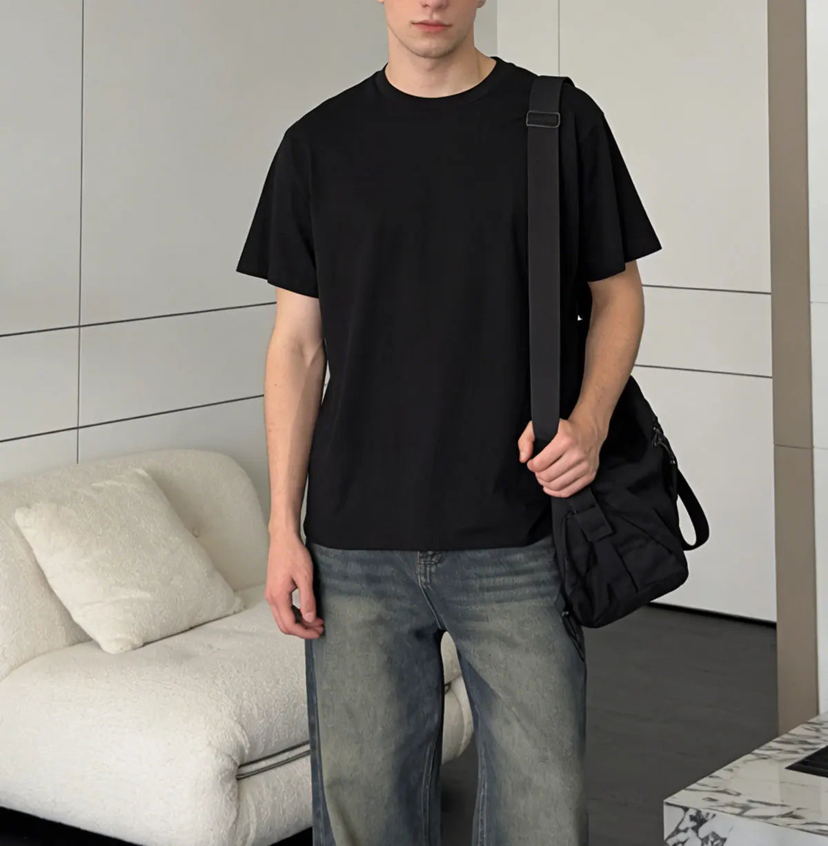 100% Cotton T shirt Classic everyday Versatile Women's Men's Crew neck T shirt, Comfortable and Breathable Solid Unisex Tshirt