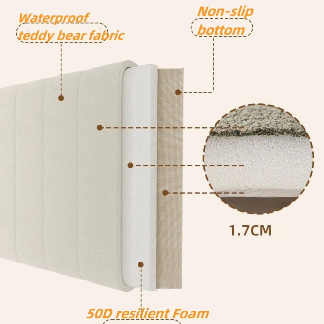 Customized Teddy Sponge Windowsill Cushion 4.5/6.5/9.5 Cm High-Density Sponge Cushion Waterproof Non-Slip Cushion Sofa Cushions