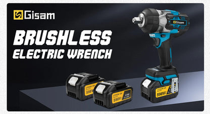 Gisam 2800N.M Brushless Electric Wrench 1/2 Inch Cordless Impact Wrench Electirc Screwdriver Drill For Makita 18V Battery Pin