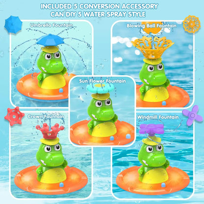 Baby Bath Toys, Glowing Crocodile Water Spray Toys, Multiple Water Spray Modes, Children's Bathroom Swimming Supplies Gifts