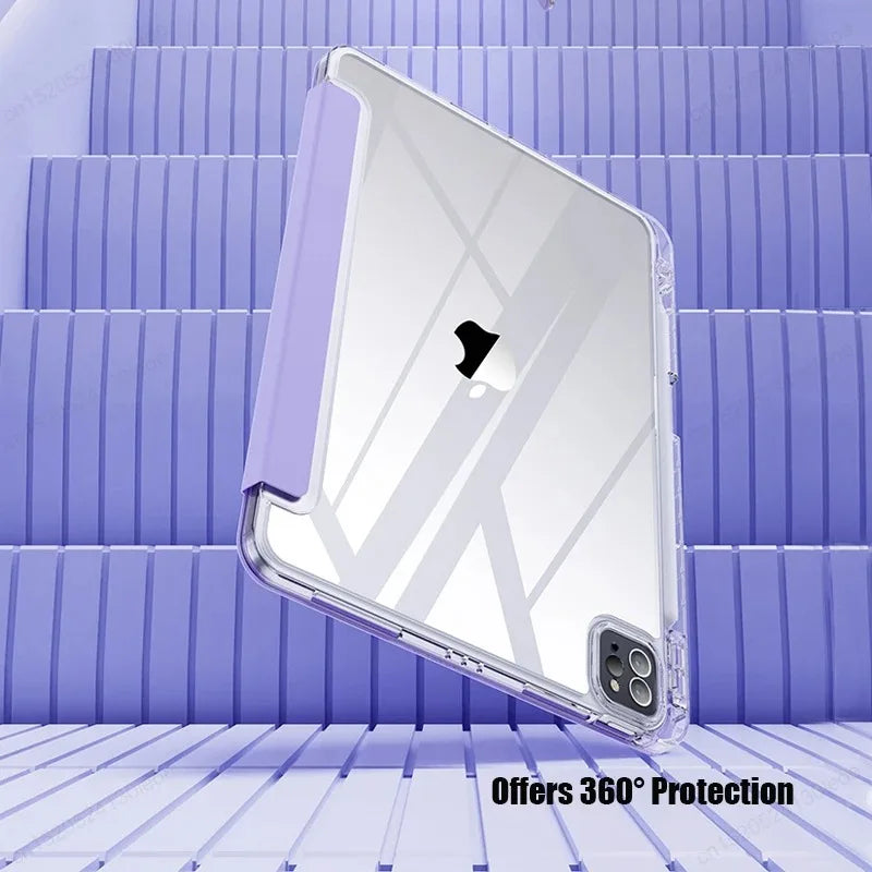 For iPad Air 5th 6th 12th 11th iPad Pro 11 12.9 13 Air 11 M4 10th Gen 10.9 10.2 9th 8th 9.7 Mini 7 6 Smart Case with Pen Holder