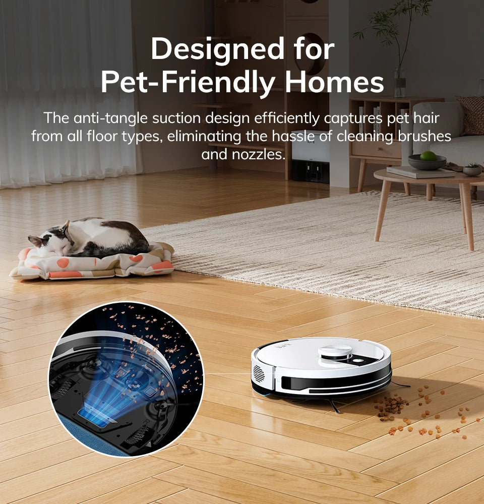 ILIFE A12 Pro Robot Vacuum and Mop Combo, Self Emptying Station for 60 Days, LiDAR Navigation, Home Mapping, No-Go Zones, 2.4G WiFi/App/Alexa/Remote Control, for Hard Floors
