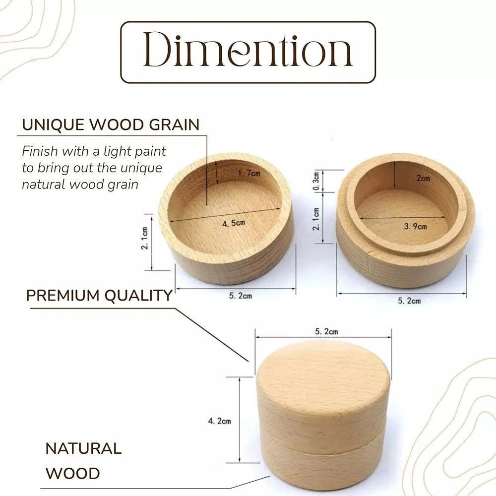 Personalized Wooden Milk Teeth Box Elephant Bunny with Name Wooden Tooth Box Protection of Baby's Fetal Hair Anniversary Gift