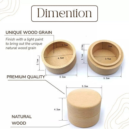 Personalized Wooden Milk Teeth Box Elephant Bunny with Name Wooden Tooth Box Protection of Baby's Fetal Hair Anniversary Gift
