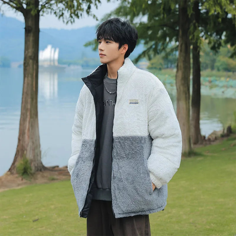New Couple's Fashionable Versatile Windproof Neutral Cotton Jacket Outdoor Thick Warm Comfortable Breathable Double-sided Jacket