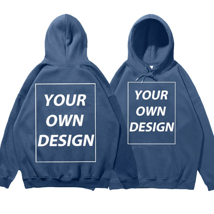 Customized DIY Print Men Woman Autumn Winter Hoodies Casual Classic Pullovers Simple Comfy Streetwear Soft Warm Sports Clothing