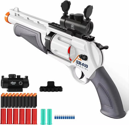 Revolver Toy Guns Shell Throwing Soft Bullet Launcher Outdoor CS Shotgun Shooting Game Model Toy for Children Kids Christmas