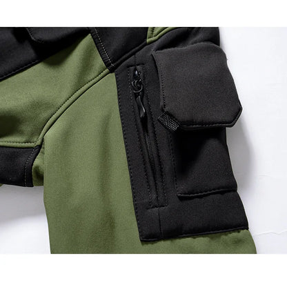 New Shark Shell Beetle Suit Winter Camo Fleece Lined Thickened Softshell Jacket Pants Set Plus Size Windproof Thermal Outdoor Ge