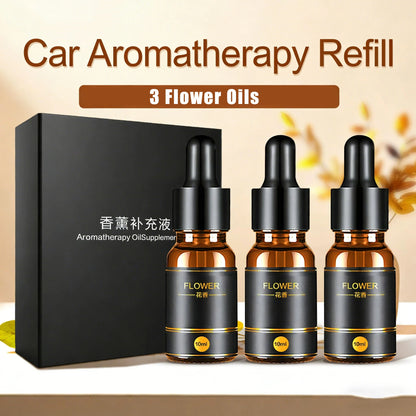 3 Bottles 10ml Essential Oil Car Perfume Air Freshener Refill Smell Fragrance Aroma Diffuser Plant Essential Oil for Humidifie