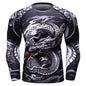 New Men Sports Jiu Jitsu BJJ Suit Gym Fitness Compression Clothes Running Jogging Sport Wear Exercise Workout Rashguard Tights