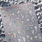 Shiny Jelly Butterfly Charming Golden Gradient Bowknot 5D Self Adhesive Nail Art Sticker Flower Petal Rhinestone Manicure Decals
