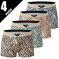 4/10piece Men's European And American Size Printed Fashionable Underwear Comfortable Plus Size Boxer Shorts Casual Sports Shorts