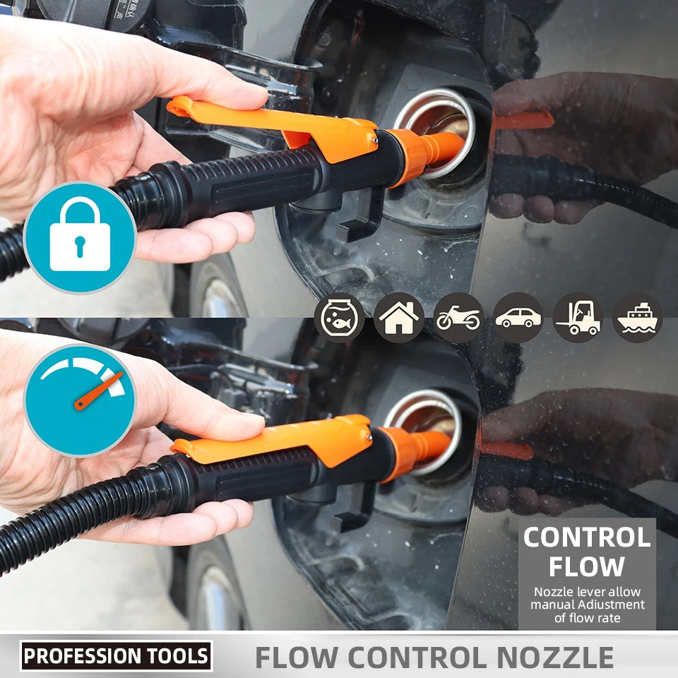 Handheld Electric Oil Siphon Pump Liquid Transfer Battery Powered Portable Water Gas Extractor Tool Car Petrol Fuel Siphon Pump