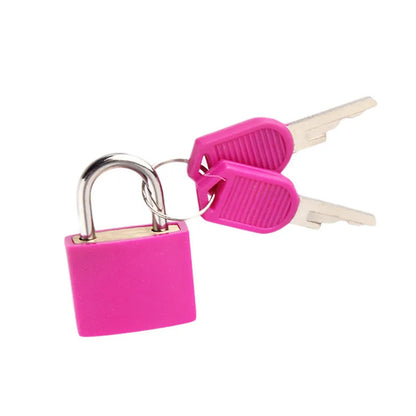 Small mini High Quality Strong Steel Padlock Travel Suitcase Diary Lock Luggage Schoolbag Anti-theft Security Padlock 2 Keys