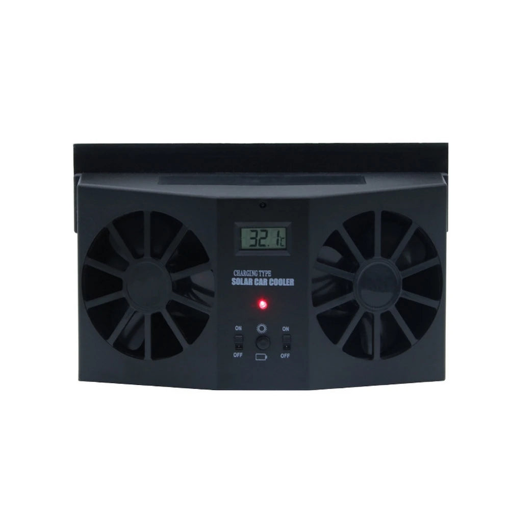 Car Window Auto Exhaust Fan Cooler Solar Powered Air Vent Cool Cooling Air Vent Conditioner Ventilator Radiator Cooling System