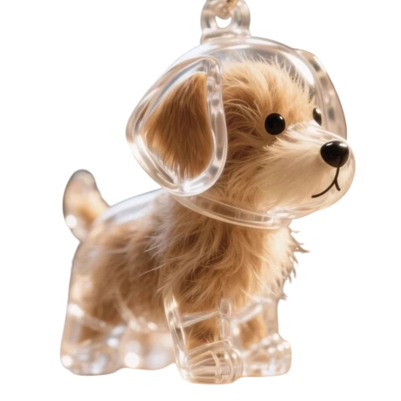 New Clear Puppy Hair Memorial Keepsake Capsule Pet's Dog Fur Container DIY Pendant Keychain Decor Pet Lovers Home Display Gifts