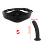 Sex toy SM leather with three-ring strap adjustable unisex private toy female penis