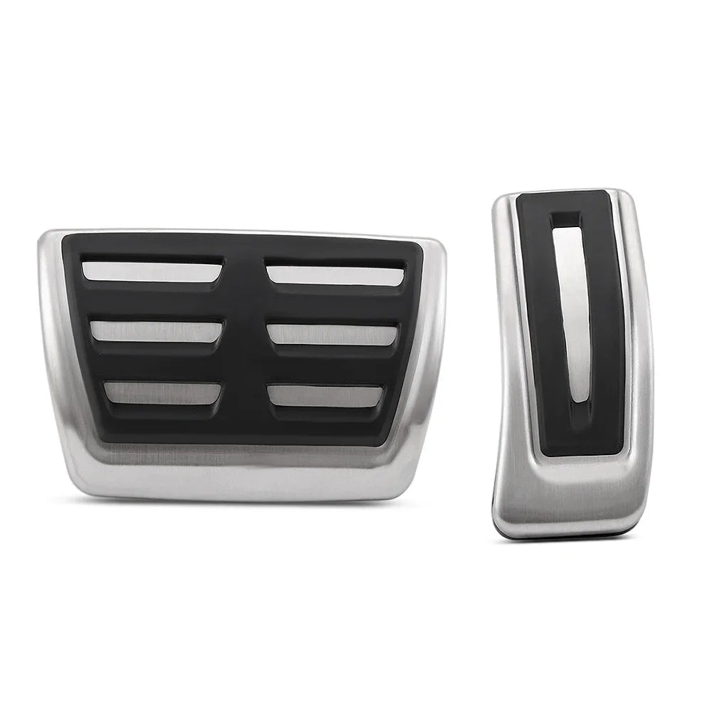 for Volkswagen VW Polo Virtus 2018~2024 Accelerator AT MT Car Pedals Gas Brake Footrest Stainless Steel Non-slip Pedal Cover Pad