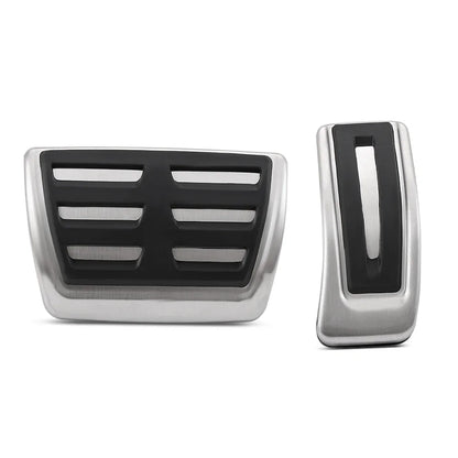 for Volkswagen VW Polo Virtus 2018~2024 Accelerator AT MT Car Pedals Gas Brake Footrest Stainless Steel Non-slip Pedal Cover Pad