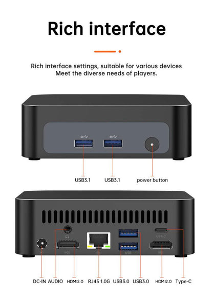 Topton Palm Gaming Mini PC AMD Ryzen 7 4700U ES 3 5300U ES 2*DDR4 2*M.2 Slots Portable Office Desktop PC Windows 11 MiniPC WiFi6